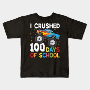 100 Days of School Monster Truck 100th Day of School Boys Kids T-Shirt